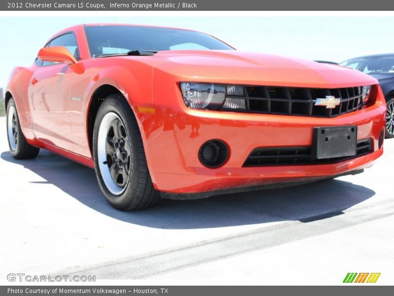 Inferno Orange Metallic / Black 2012 Chevrolet Camaro LS Coupe