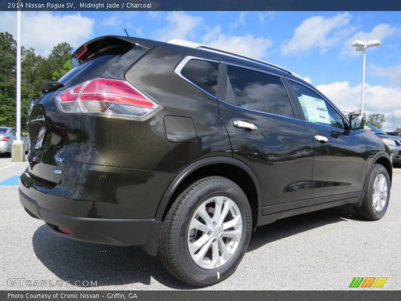 Midnight Jade / Charcoal 2014 Nissan Rogue SV