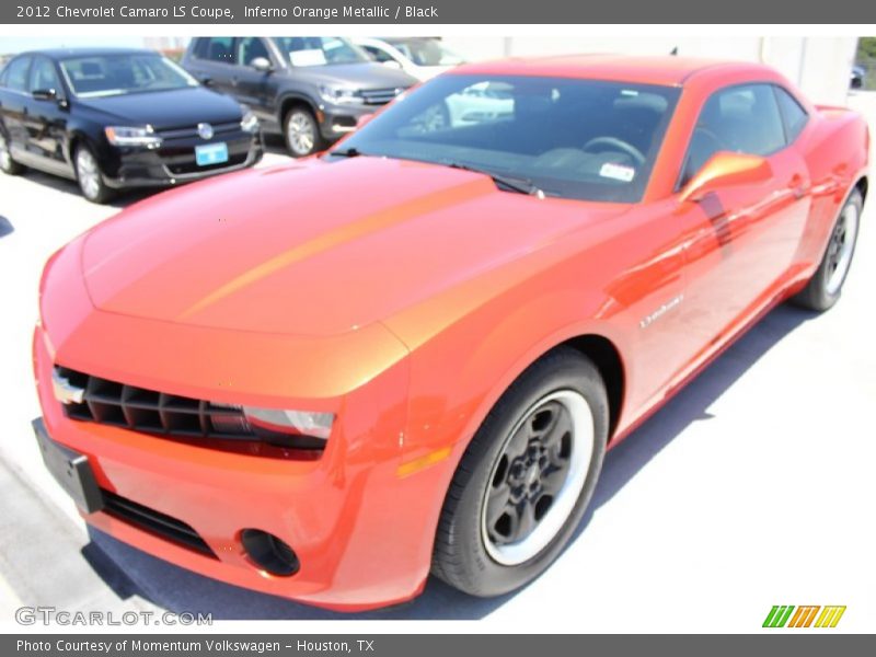 Inferno Orange Metallic / Black 2012 Chevrolet Camaro LS Coupe