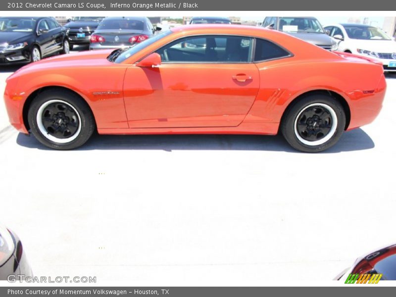 Inferno Orange Metallic / Black 2012 Chevrolet Camaro LS Coupe