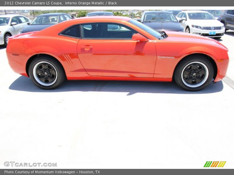Inferno Orange Metallic / Black 2012 Chevrolet Camaro LS Coupe