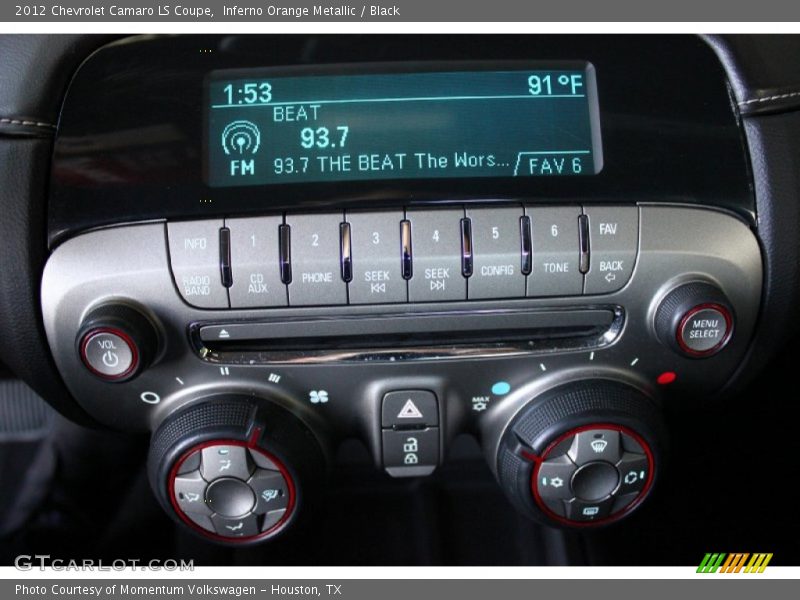 Inferno Orange Metallic / Black 2012 Chevrolet Camaro LS Coupe