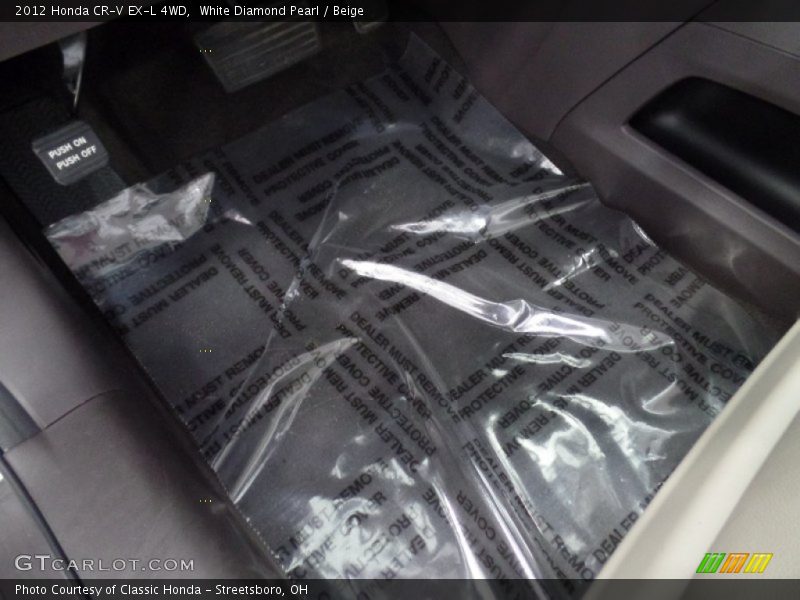 White Diamond Pearl / Beige 2012 Honda CR-V EX-L 4WD