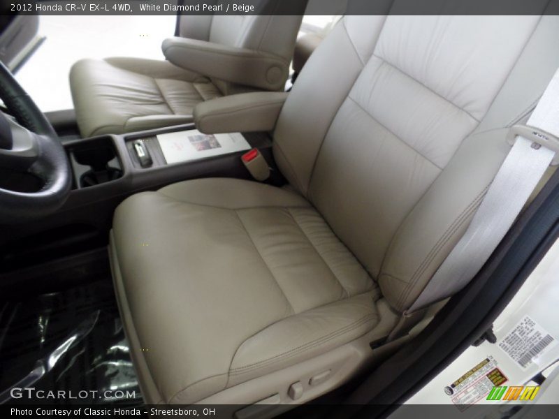 White Diamond Pearl / Beige 2012 Honda CR-V EX-L 4WD