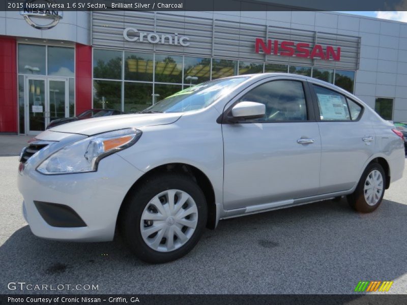 Brilliant Silver / Charcoal 2015 Nissan Versa 1.6 SV Sedan
