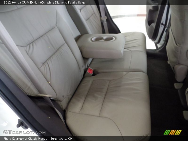 White Diamond Pearl / Beige 2012 Honda CR-V EX-L 4WD