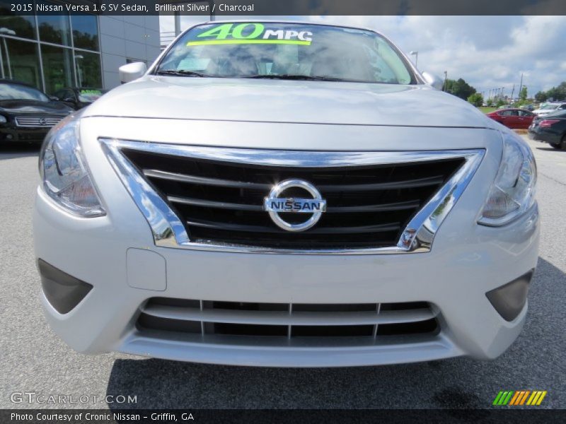 Brilliant Silver / Charcoal 2015 Nissan Versa 1.6 SV Sedan