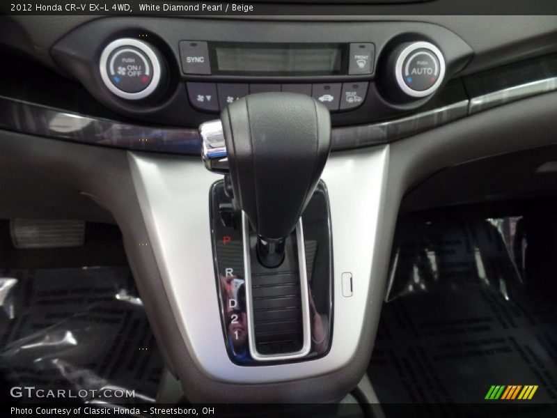 White Diamond Pearl / Beige 2012 Honda CR-V EX-L 4WD