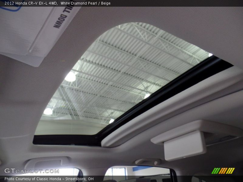 White Diamond Pearl / Beige 2012 Honda CR-V EX-L 4WD