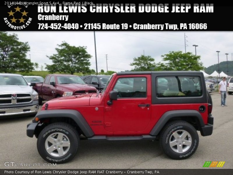 Flame Red / Black 2014 Jeep Wrangler Sport S 4x4