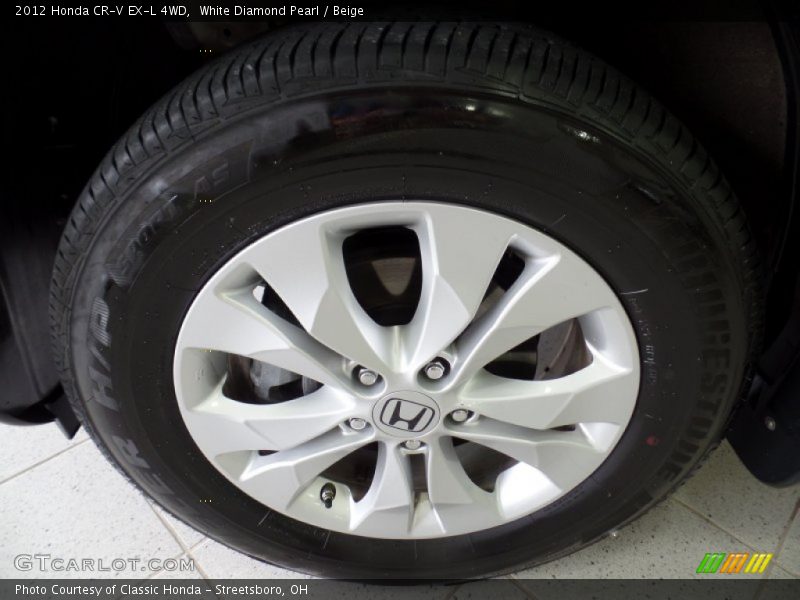 White Diamond Pearl / Beige 2012 Honda CR-V EX-L 4WD