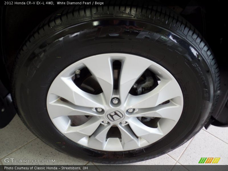 White Diamond Pearl / Beige 2012 Honda CR-V EX-L 4WD