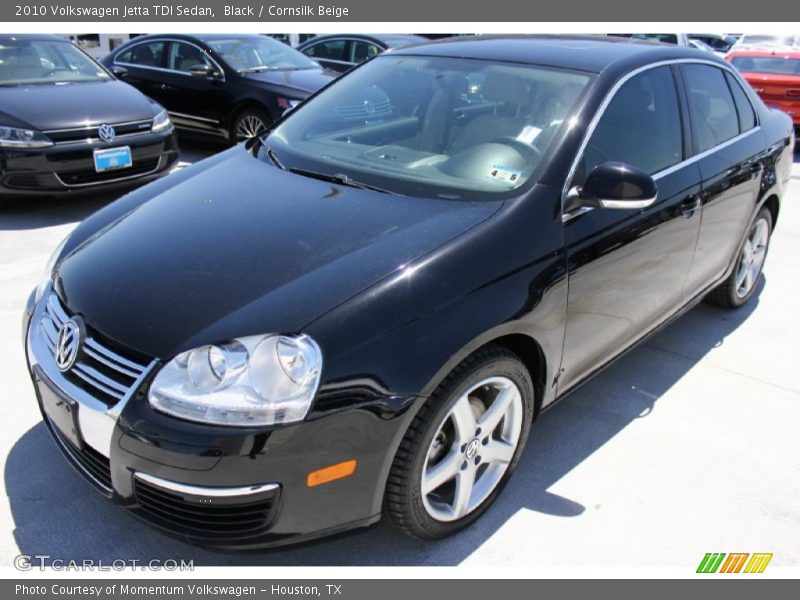 Black / Cornsilk Beige 2010 Volkswagen Jetta TDI Sedan