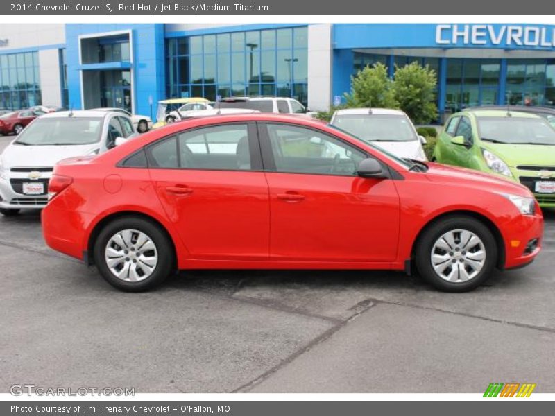 Red Hot / Jet Black/Medium Titanium 2014 Chevrolet Cruze LS