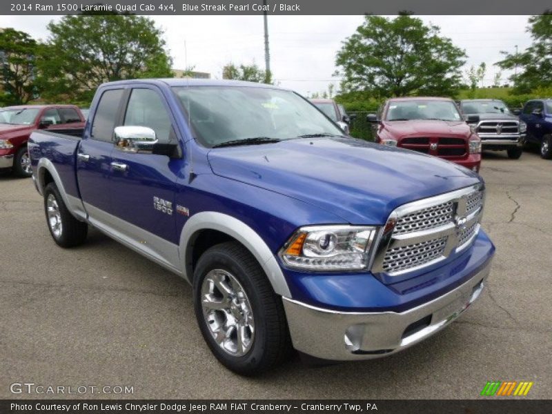 Blue Streak Pearl Coat / Black 2014 Ram 1500 Laramie Quad Cab 4x4