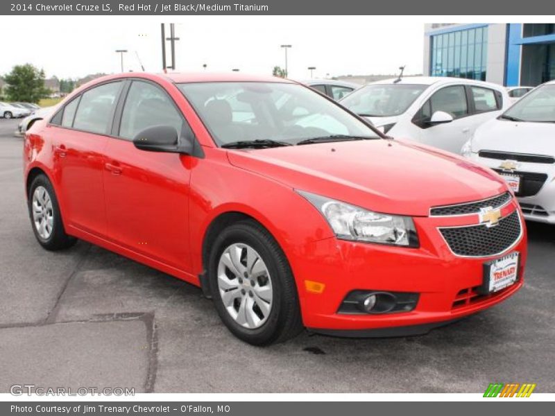 Red Hot / Jet Black/Medium Titanium 2014 Chevrolet Cruze LS