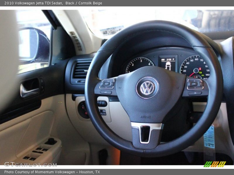 Black / Cornsilk Beige 2010 Volkswagen Jetta TDI Sedan