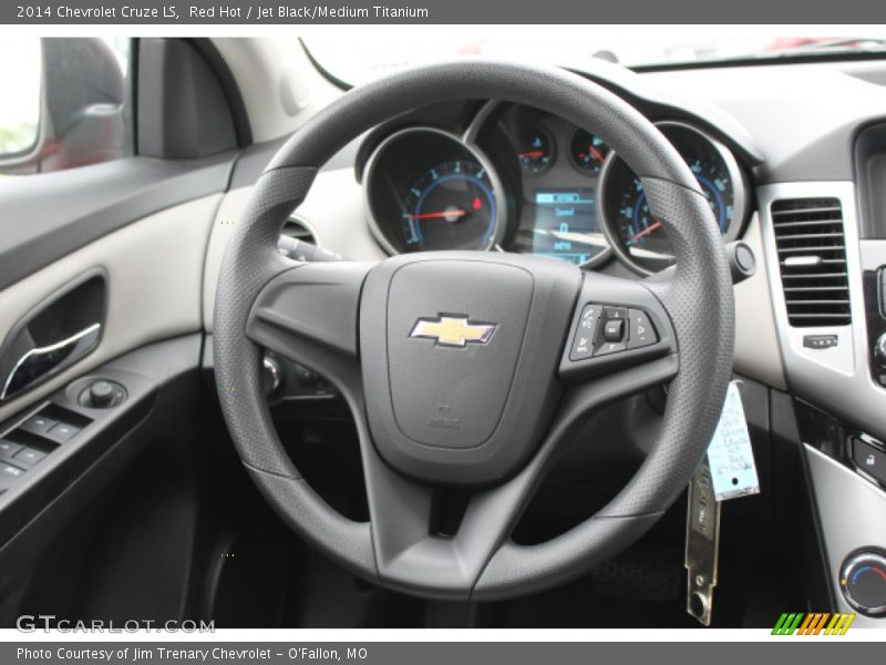 Red Hot / Jet Black/Medium Titanium 2014 Chevrolet Cruze LS