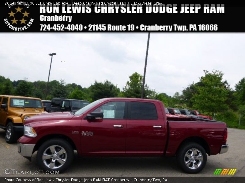 Deep Cherry Red Crystal Pearl / Black/Diesel Gray 2014 Ram 1500 SLT Crew Cab 4x4