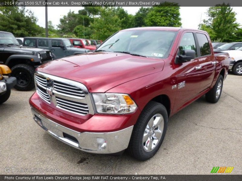 Deep Cherry Red Crystal Pearl / Black/Diesel Gray 2014 Ram 1500 SLT Crew Cab 4x4