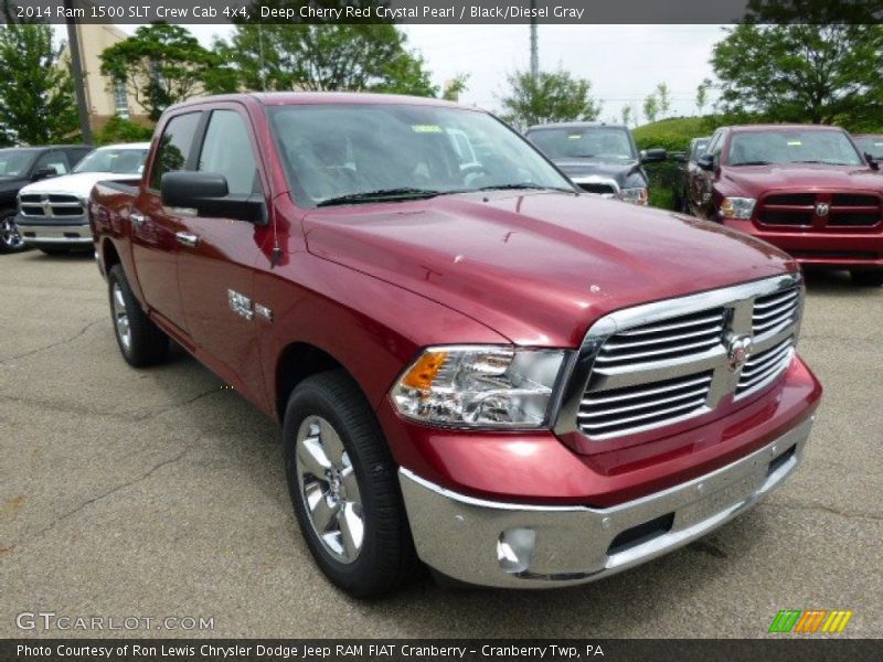 Deep Cherry Red Crystal Pearl / Black/Diesel Gray 2014 Ram 1500 SLT Crew Cab 4x4