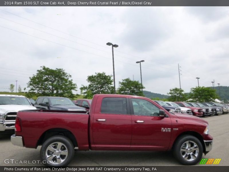 Deep Cherry Red Crystal Pearl / Black/Diesel Gray 2014 Ram 1500 SLT Crew Cab 4x4