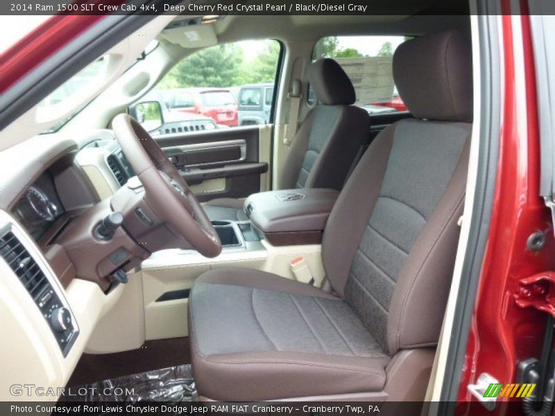 Deep Cherry Red Crystal Pearl / Black/Diesel Gray 2014 Ram 1500 SLT Crew Cab 4x4