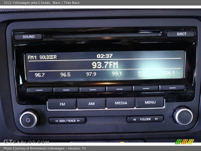 Black / Titan Black 2012 Volkswagen Jetta S Sedan