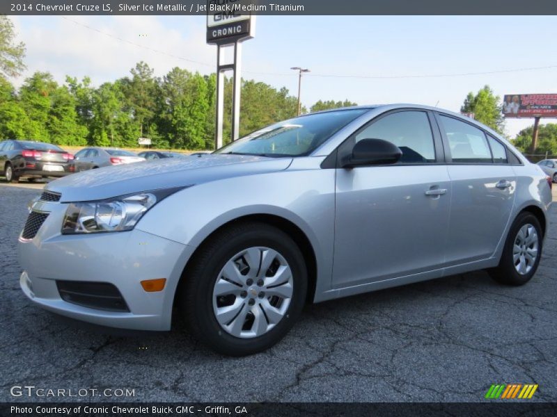 Silver Ice Metallic / Jet Black/Medium Titanium 2014 Chevrolet Cruze LS