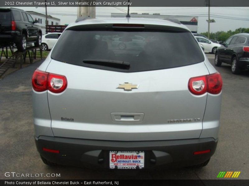 Silver Ice Metallic / Dark Gray/Light Gray 2012 Chevrolet Traverse LS