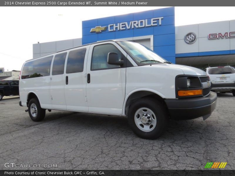 Summit White / Medium Pewter 2014 Chevrolet Express 2500 Cargo Extended WT