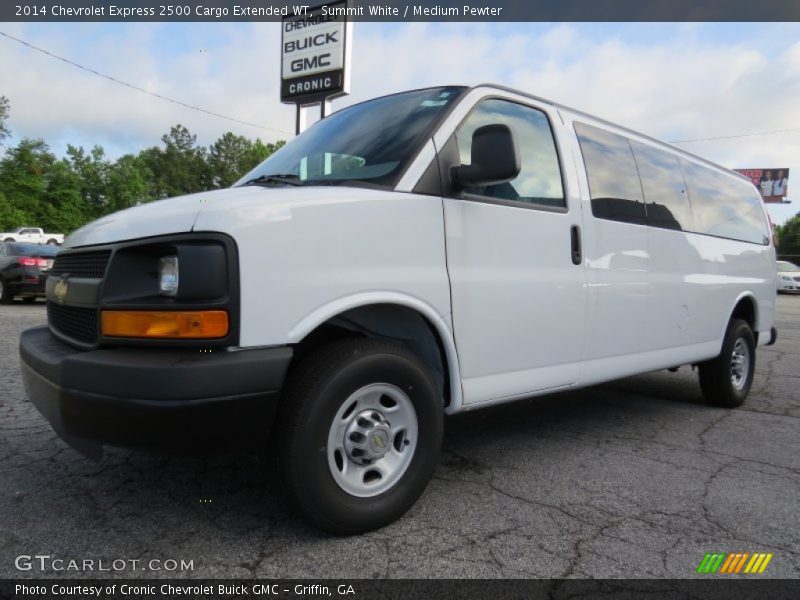 Summit White / Medium Pewter 2014 Chevrolet Express 2500 Cargo Extended WT