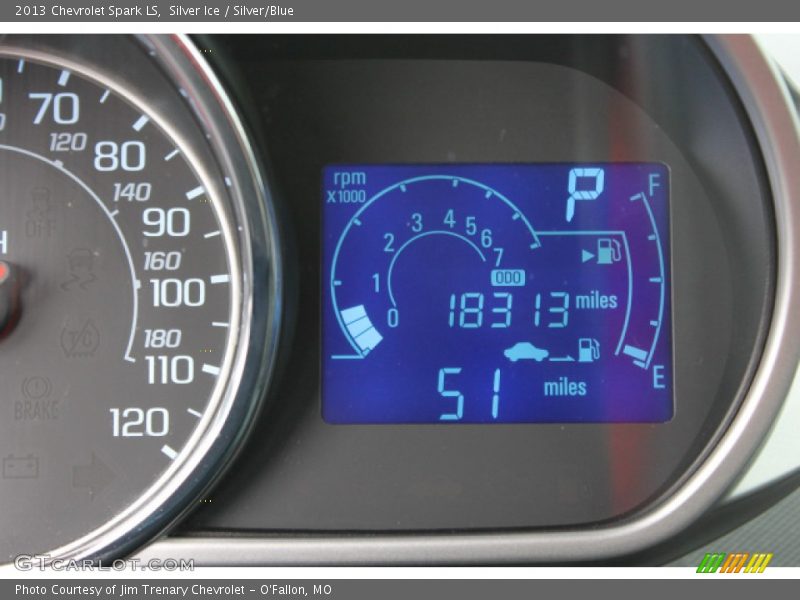Silver Ice / Silver/Blue 2013 Chevrolet Spark LS