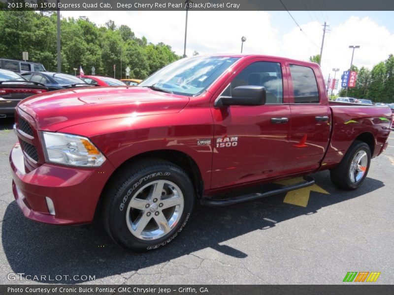Deep Cherry Red Pearl / Black/Diesel Gray 2013 Ram 1500 Express Quad Cab