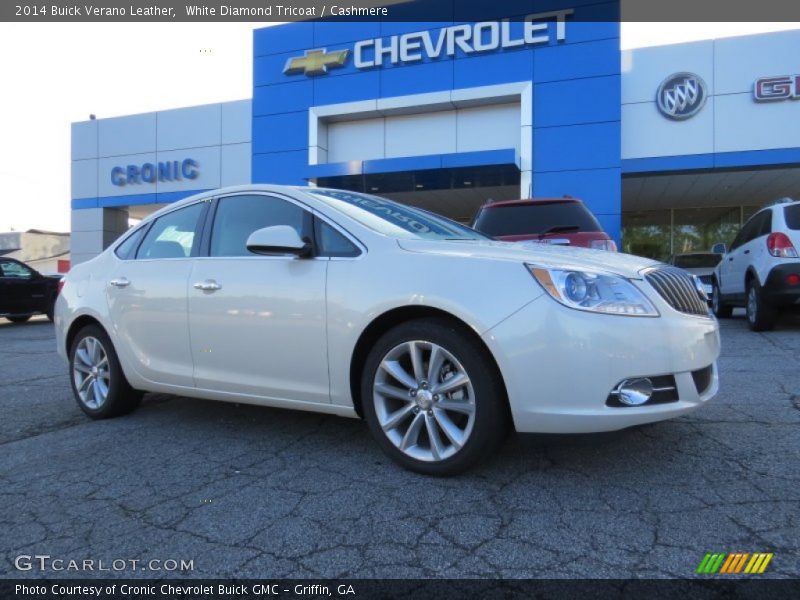 White Diamond Tricoat / Cashmere 2014 Buick Verano Leather