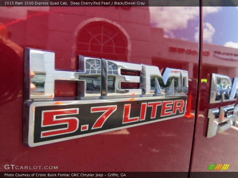 Deep Cherry Red Pearl / Black/Diesel Gray 2013 Ram 1500 Express Quad Cab
