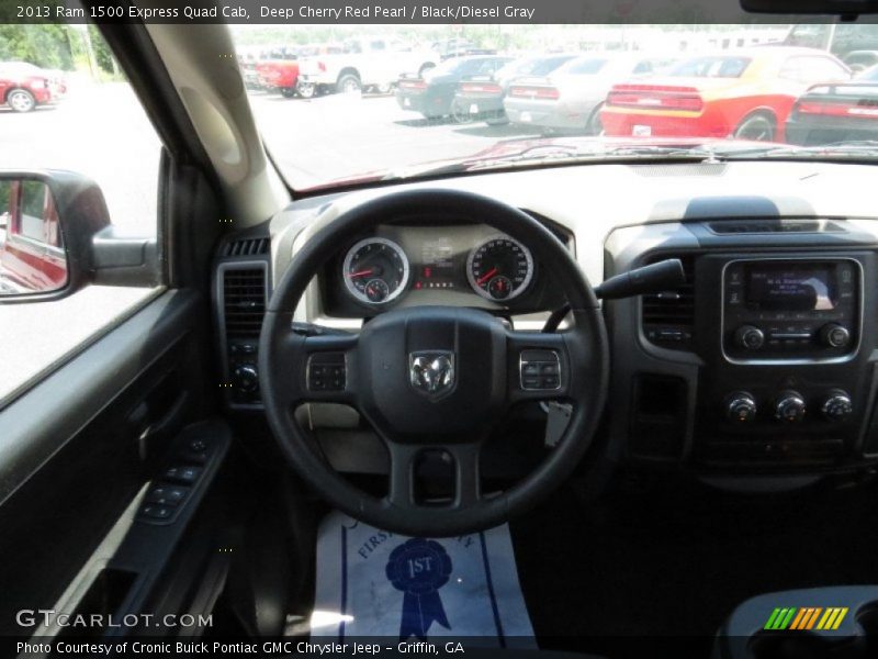 Deep Cherry Red Pearl / Black/Diesel Gray 2013 Ram 1500 Express Quad Cab
