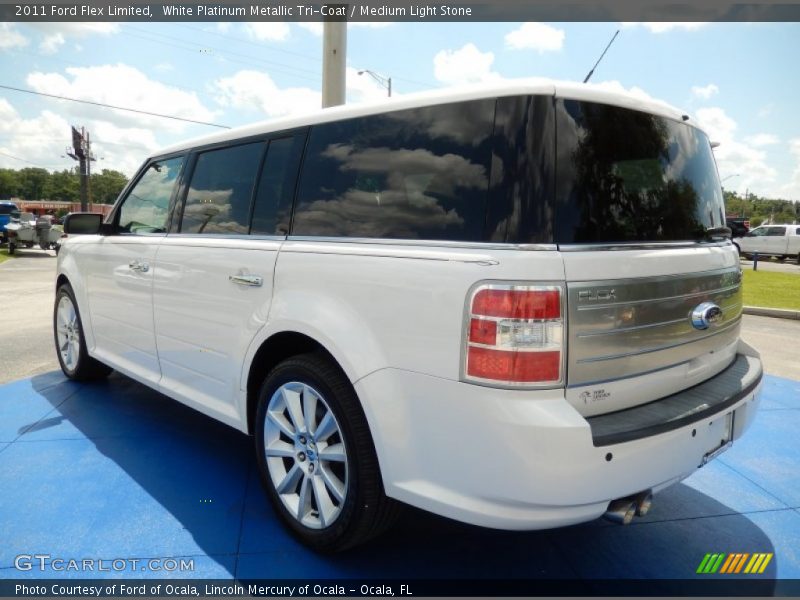 White Platinum Metallic Tri-Coat / Medium Light Stone 2011 Ford Flex Limited