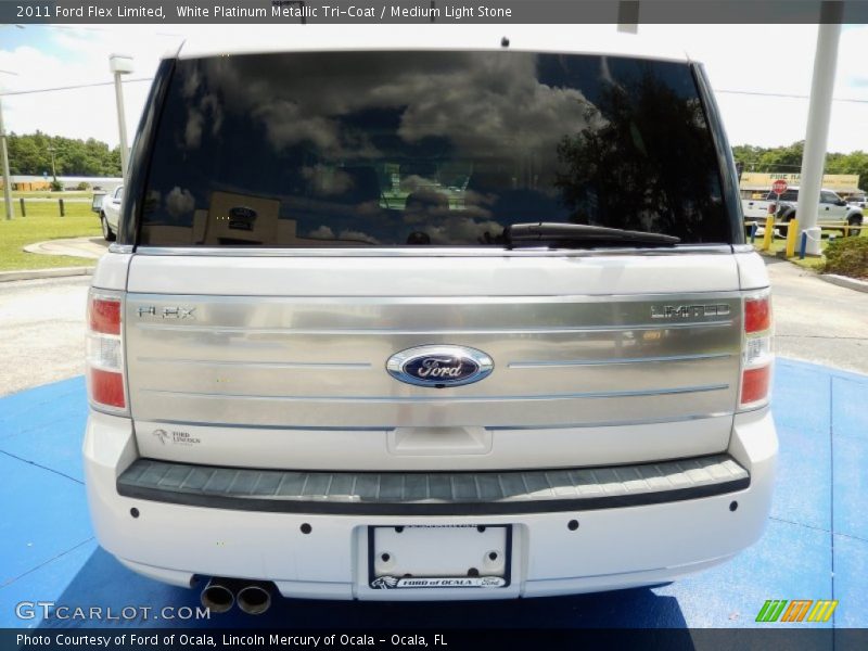 White Platinum Metallic Tri-Coat / Medium Light Stone 2011 Ford Flex Limited