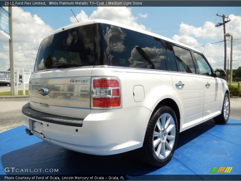 White Platinum Metallic Tri-Coat / Medium Light Stone 2011 Ford Flex Limited