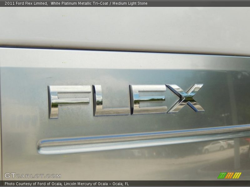 White Platinum Metallic Tri-Coat / Medium Light Stone 2011 Ford Flex Limited