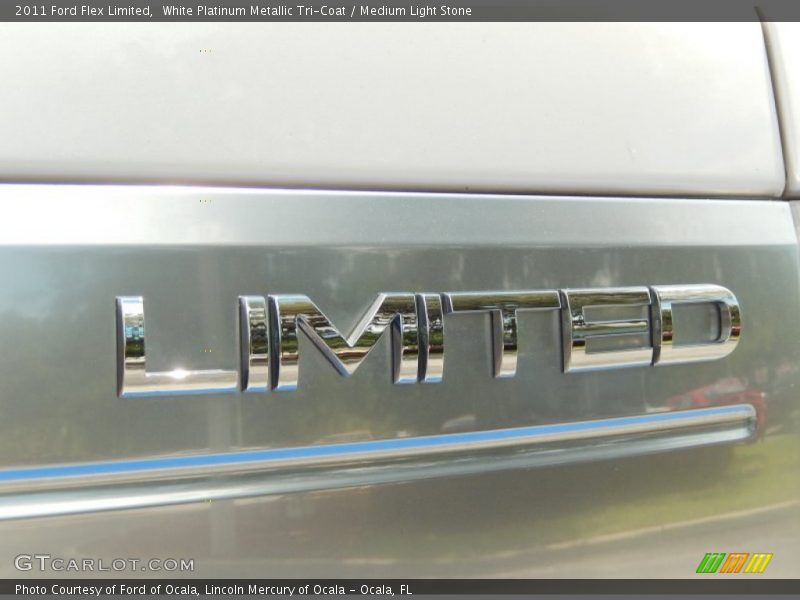 White Platinum Metallic Tri-Coat / Medium Light Stone 2011 Ford Flex Limited