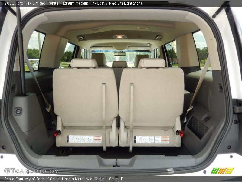 White Platinum Metallic Tri-Coat / Medium Light Stone 2011 Ford Flex Limited