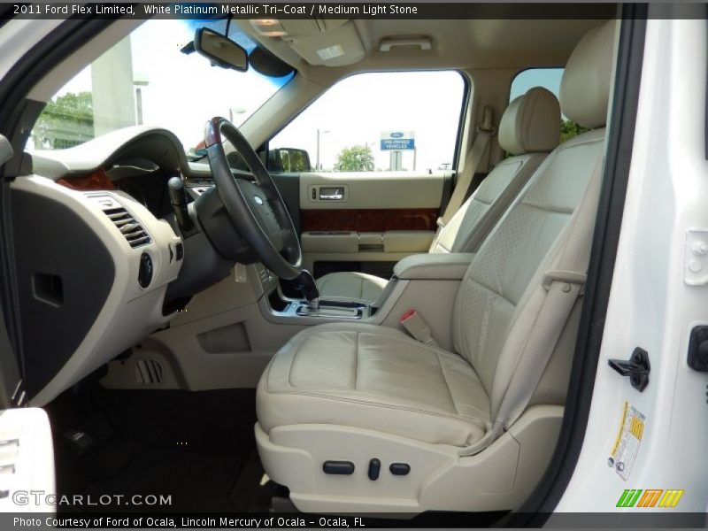 White Platinum Metallic Tri-Coat / Medium Light Stone 2011 Ford Flex Limited