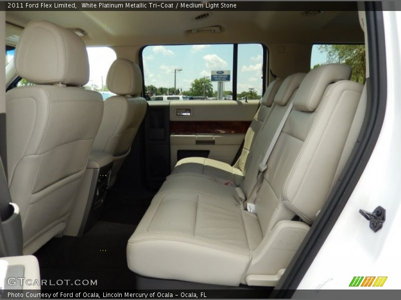 White Platinum Metallic Tri-Coat / Medium Light Stone 2011 Ford Flex Limited