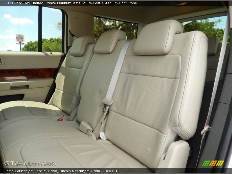 White Platinum Metallic Tri-Coat / Medium Light Stone 2011 Ford Flex Limited