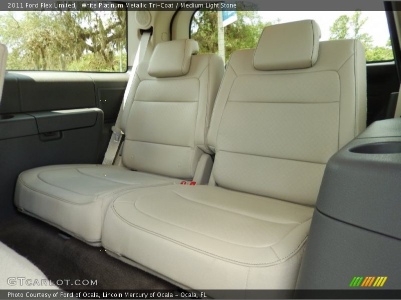 White Platinum Metallic Tri-Coat / Medium Light Stone 2011 Ford Flex Limited