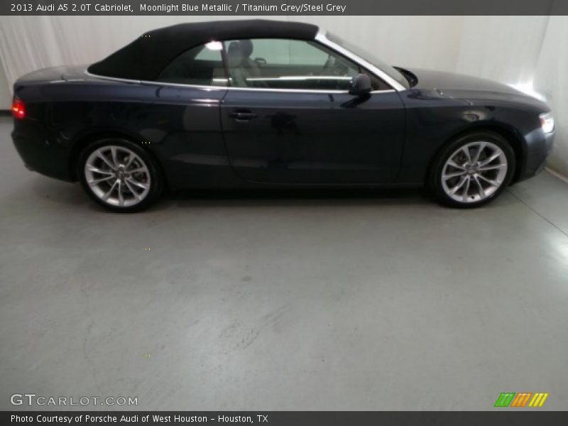 Moonlight Blue Metallic / Titanium Grey/Steel Grey 2013 Audi A5 2.0T Cabriolet