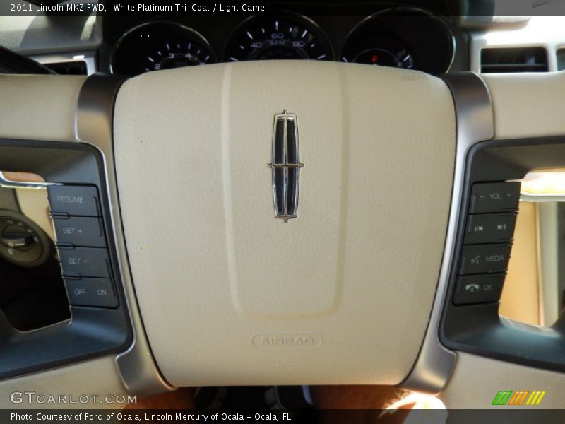 White Platinum Tri-Coat / Light Camel 2011 Lincoln MKZ FWD