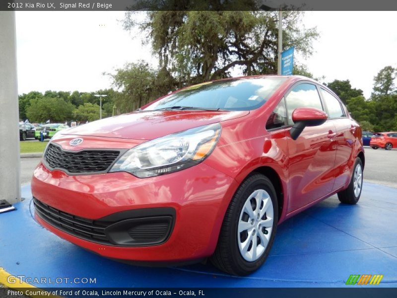 Signal Red / Beige 2012 Kia Rio LX